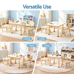 Kids Table 2 Chairs Height Adjustable Set | HomeAndLiving