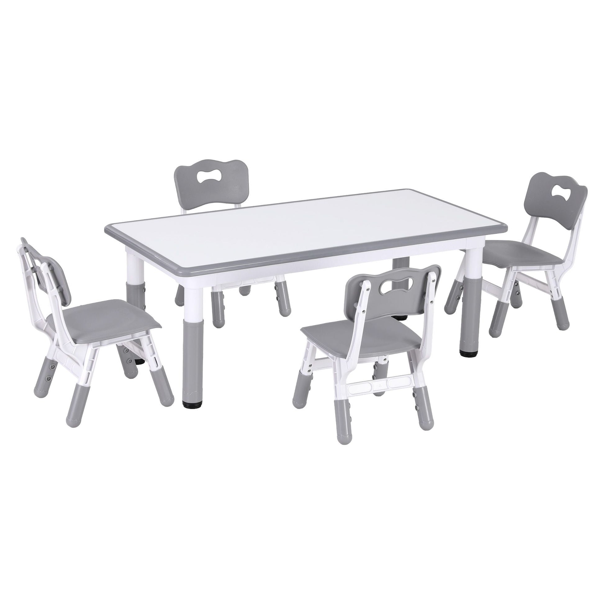 Kids Table 4 Chairs Set Height Adjustable | HomeAndLiving - 4