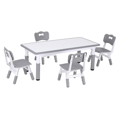 Kids Table 4 Chairs Set Height Adjustable | HomeAndLiving - 4