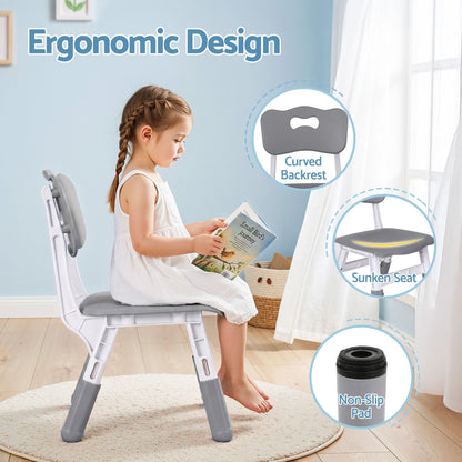 Kids Table 4 Chairs Set Height Adjustable | HomeAndLiving - 7