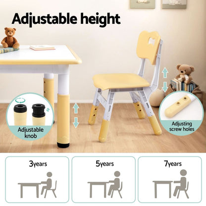 1 Kids Table and 4 Chairs Set Graffiti