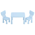 1 Kids Table and 2 Chairs Set Blue/Pink