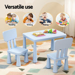 1 Kids Table and 2 Chairs Set Blue/Pink
