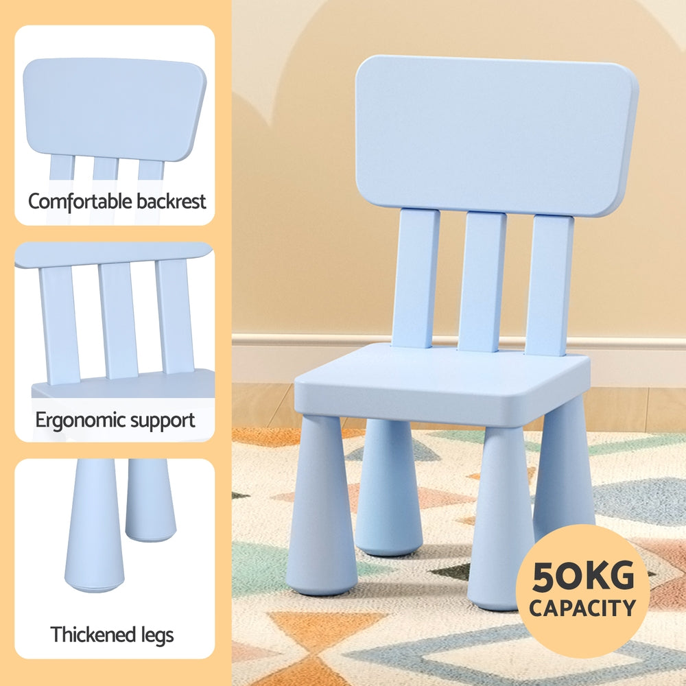 1 Kids Table and 2 Chairs Set Pink