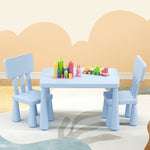 1 Kids Table and 2 Chairs Set Blue/Pink