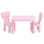 1 Kids Table and 2 Chairs Set Blue/Pink