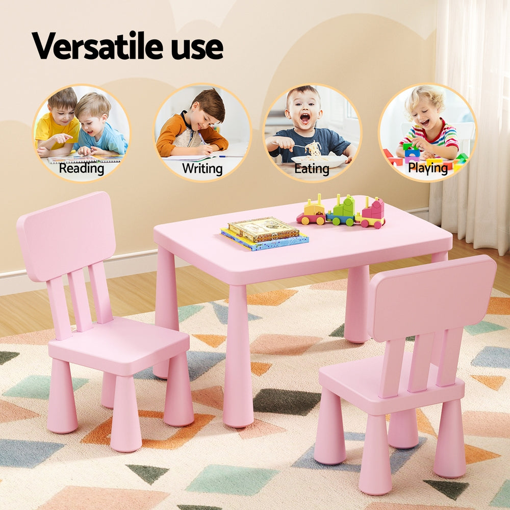 1 Kids Table and 2 Chairs Set Blue