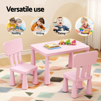 1 Kids Table and 2 Chairs Set Blue