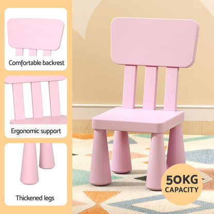 6 Kids Table and 2 Chairs Set Blue