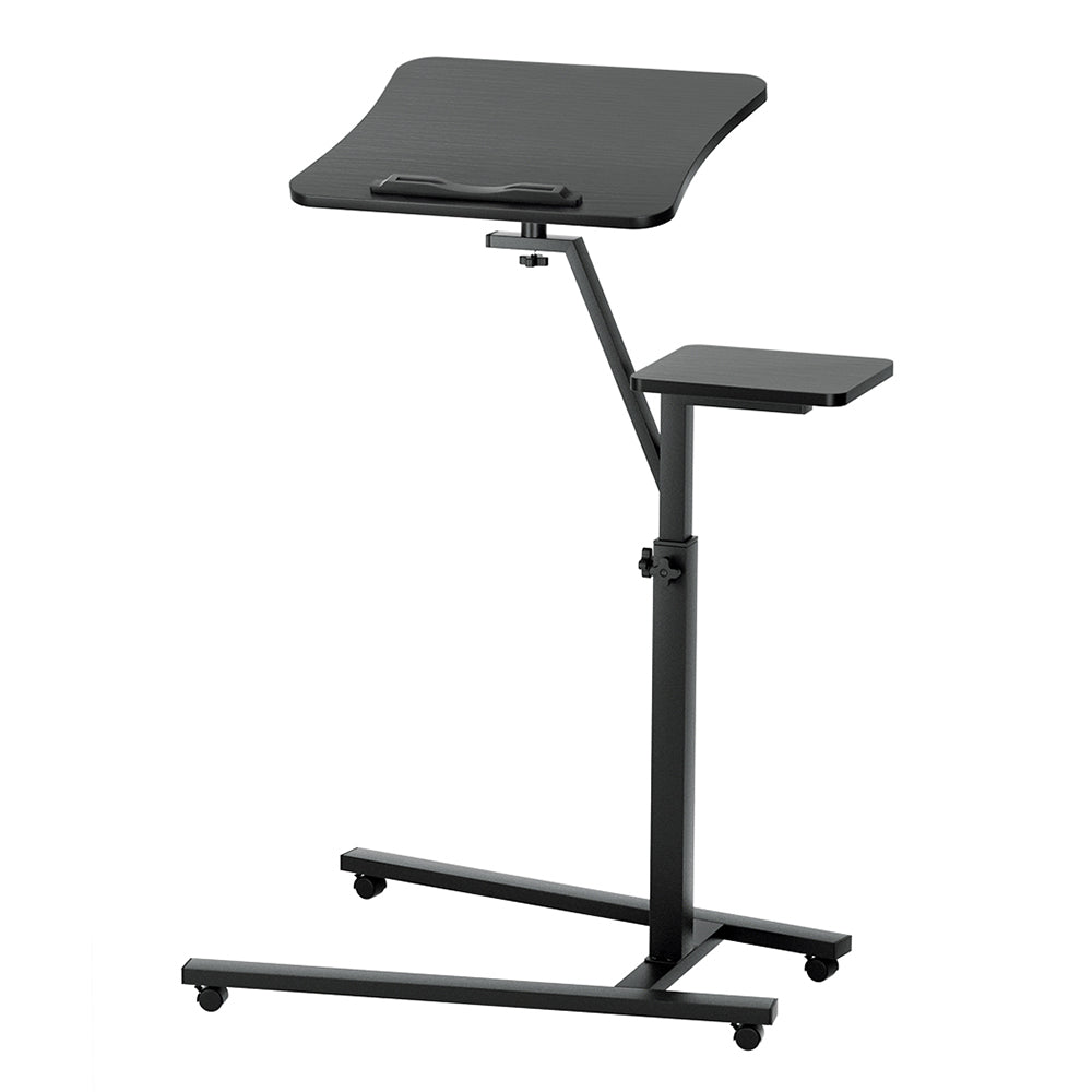 Laptop Desk Computer Table Height Adjustable Tiltable Mouse Board Black