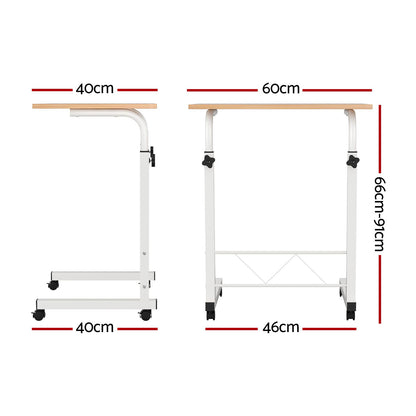 Laptop Desk Table Adjustable 60Cm Light Wood