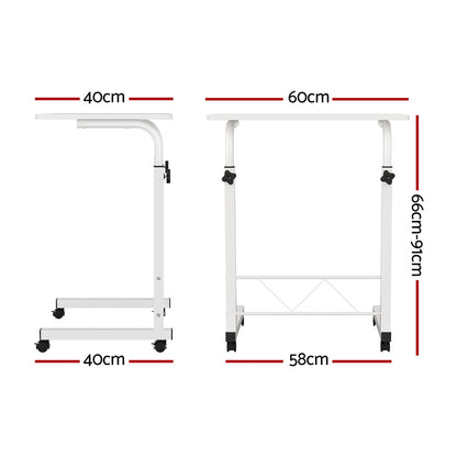 Laptop Desk Table Adjustable 60Cm White