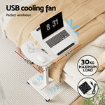 Laptop Desk Table Fan Cooling White