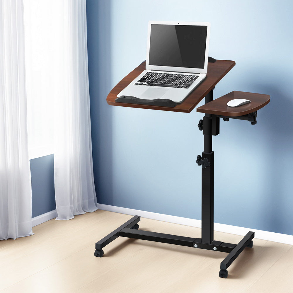 Laptop Desk Table Fan Cooling Walnut 60Cm