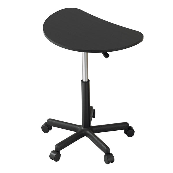  Laptop Desk Portable Height Adjustable Table Caster Wheels 60CM Black