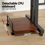 Laptop Desk Table Adjustable Dark Wood 80Cm