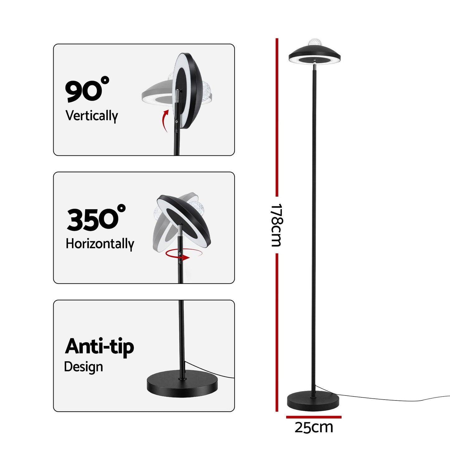 LED Floor Lamp Galaxy Projector RGB 178cm | Home & Living