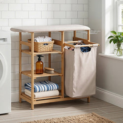 Bamboo Laundry Hamper Ironing Board 38L | Home & Living