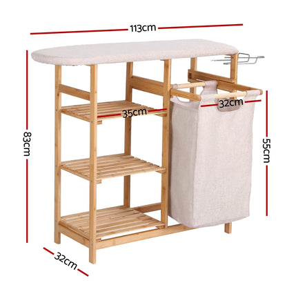 Bamboo Laundry Hamper Ironing Board 38L | Home & Living