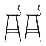 2X Bar Stools Vintage Metal Chairs