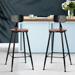 2X Bar Stools Vintage Metal Chairs