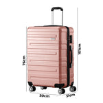 Luggage Suitcase Trolley Set Travel TSA Lock Pink/Purple