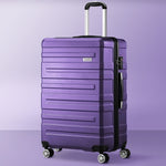 Luggage Suitcase Trolley Set Travel TSA Lock Pink/Purple