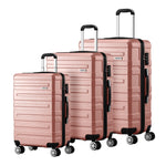 Luggage Suitcase Trolley Set Travel TSA Lock Pink/Purple