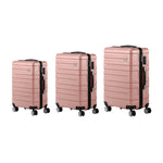 Luggage Suitcase Trolley Set Travel TSA Lock Pink/Purple