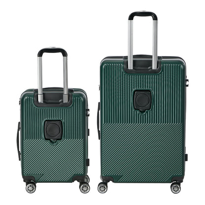 2PCS Hard Case Luggage Set TSA Lock Green | HomeAndLiving