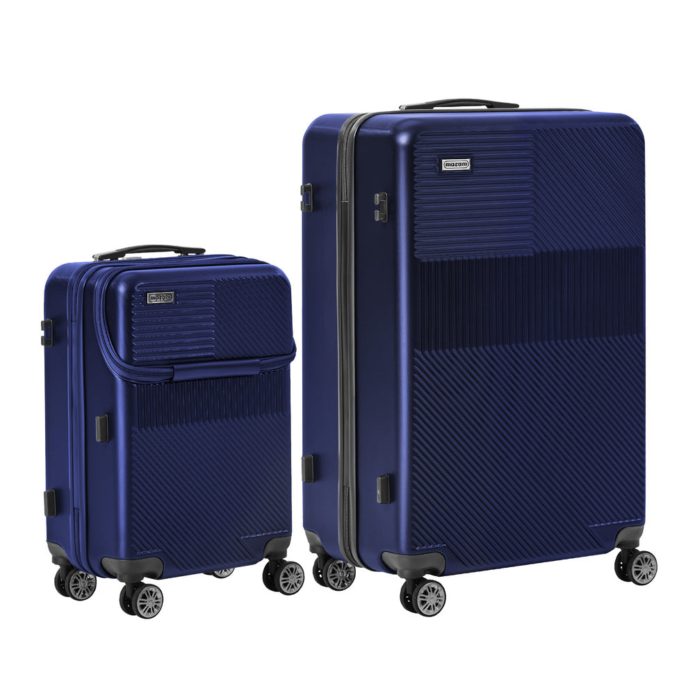 2PCS Luggage Suitcase Trolley TSA Lock Carry On Hard Case