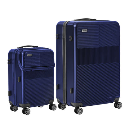 2PCS Luggage Suitcase Trolley TSA Lock Carry On Hard Case