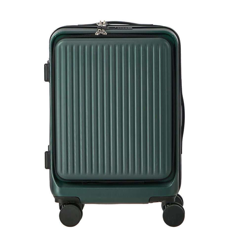 Travel Luggage 20" Suitcase Front-Opening ABS Hard Case Green TSA Lock