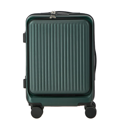 Travel Luggage 20" Suitcase Front-Opening ABS Hard Case Green TSA Lock