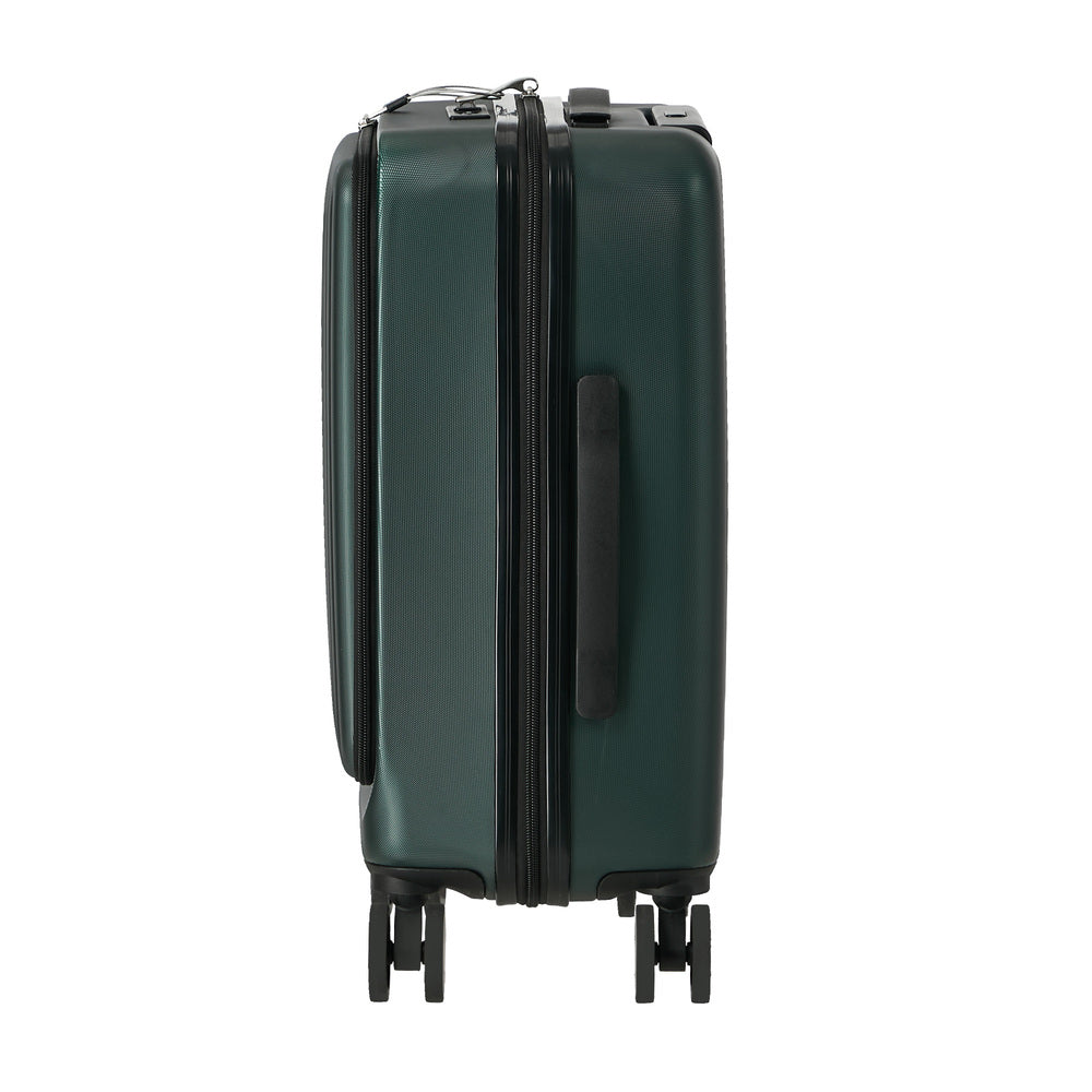 Travel Luggage 20" Suitcase Front-Opening ABS Hard Case Green TSA Lock