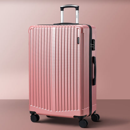 28" Luggage Suitcase Trolley Set Travel TSA Lock ABS Case Pink