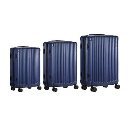 3PCS Luggage Set Travel TSA Lock ABS Case Navy