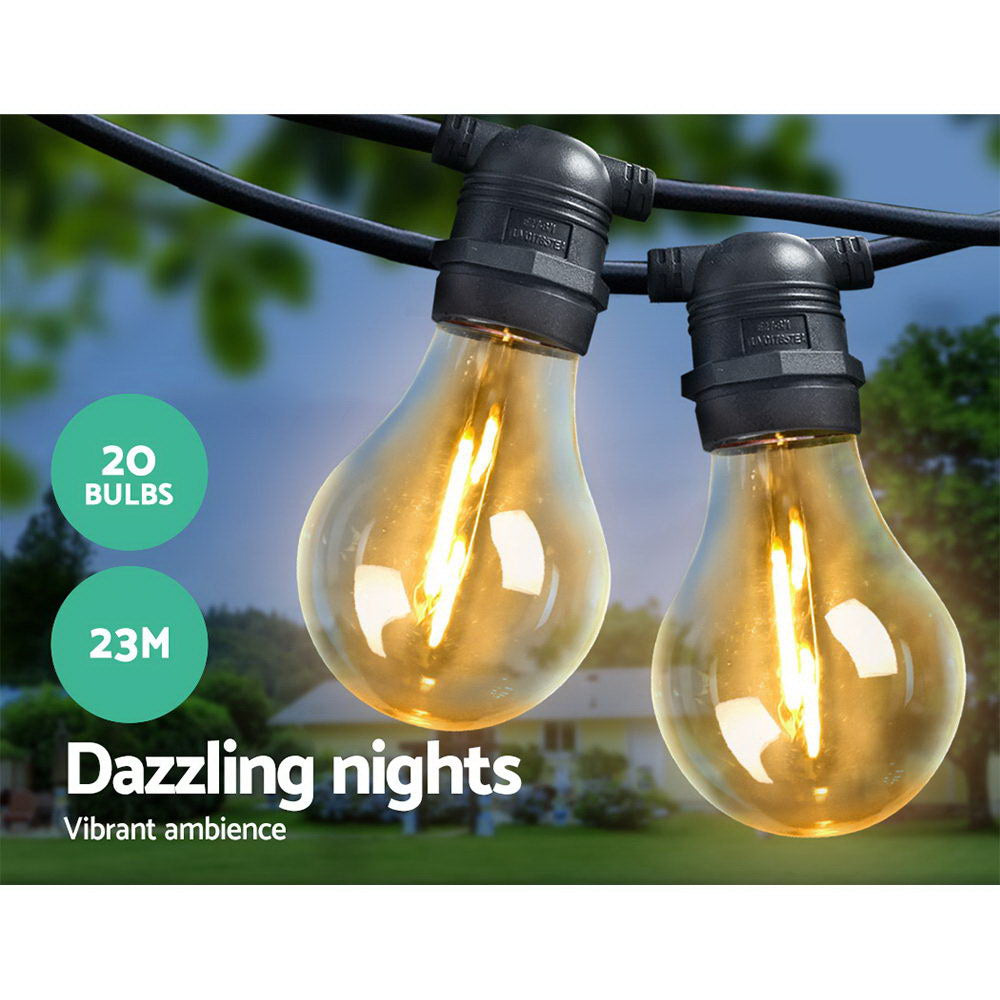 23M Led Festoon String Lights For Christmas Decor