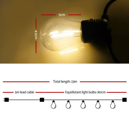 23M Led Festoon Lights Christmas Wedding Decor