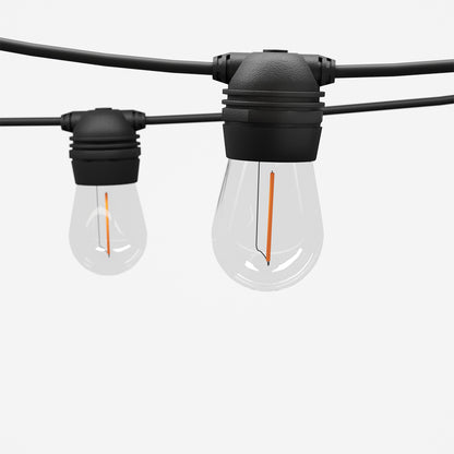 Glowing Solar Festoon Lights for Outdoor Christmas Magic
