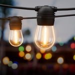 Glowing Solar Festoon Lights for Outdoor Christmas Magic