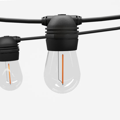 Glowing Solar Festoon Lights for Outdoor Christmas Magic