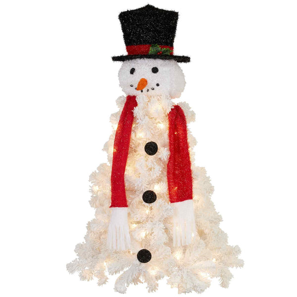  4ft 122cm Snowman Christmas Tree with Lights