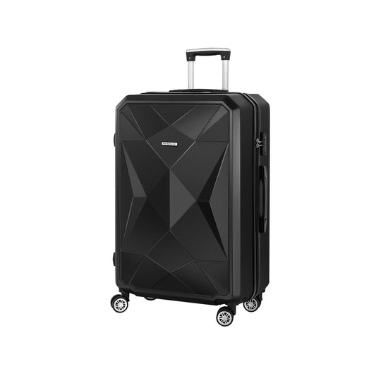 28-inch TSA Lock Hard Shell Luggage Set - Black