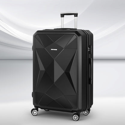 28-inch TSA Lock Hard Shell Luggage Set - Black