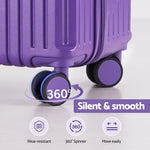 2pcs Trunk Luggage Suitcase Travel Carry On TSA Lock 12