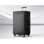 28 Inch Luggage with TSA Lock Stainless�Steel�Wrapped�Corners Hard Shell Travel Suitcase Luggage Case Black