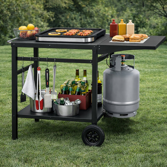 Outdoor Kitchen Cart Foldable BBQ Prep Table | HomeAndLiving