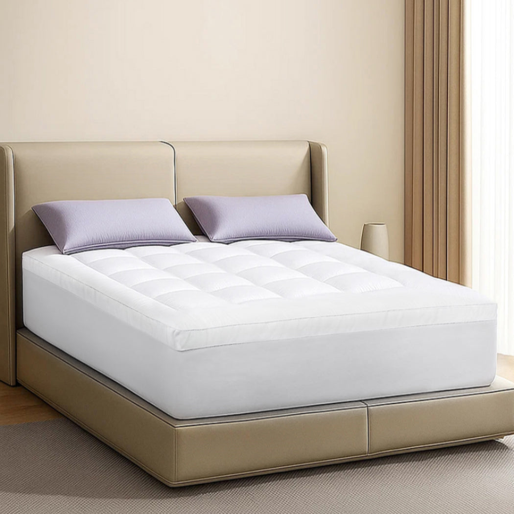 Contemporary Mattress Topper Pillowtop Cover Bed Protector Queen