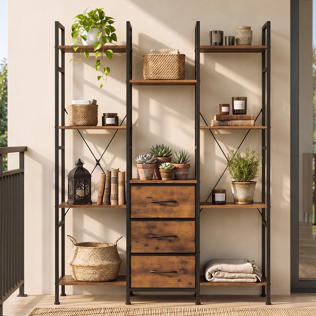 Bookshelf Storage Black 100x23x141.5cm